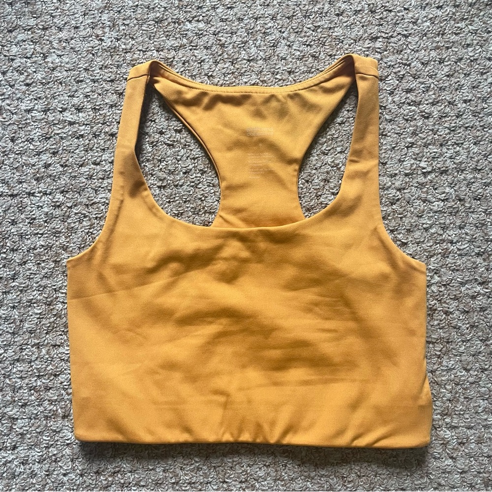 Girlfriend Collective Golden Yellow Paloma Racerback Bra Size S